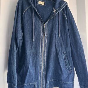 Jeremiah Indigo Zip-Up Workwear Jacket